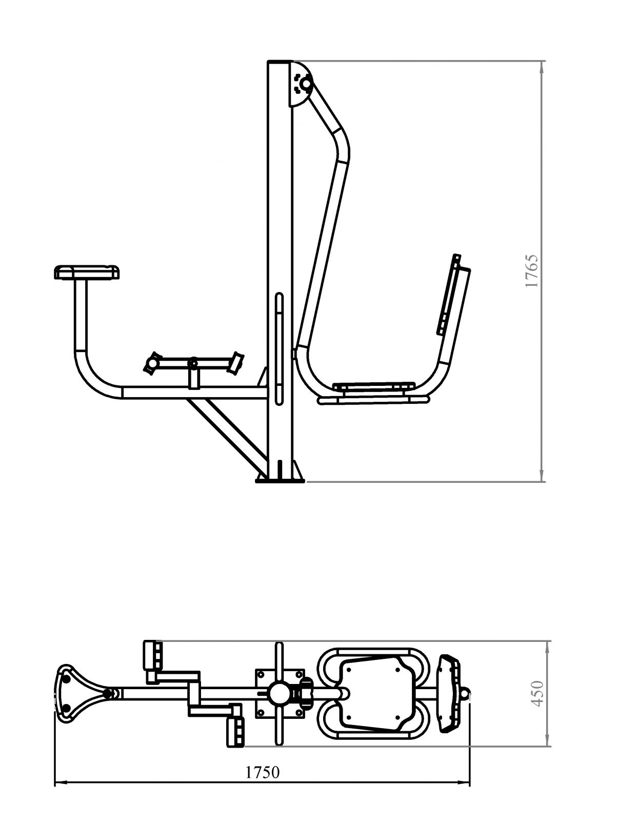 Тренажер для улицы Велосипед + жим ногами Air Gym YT88