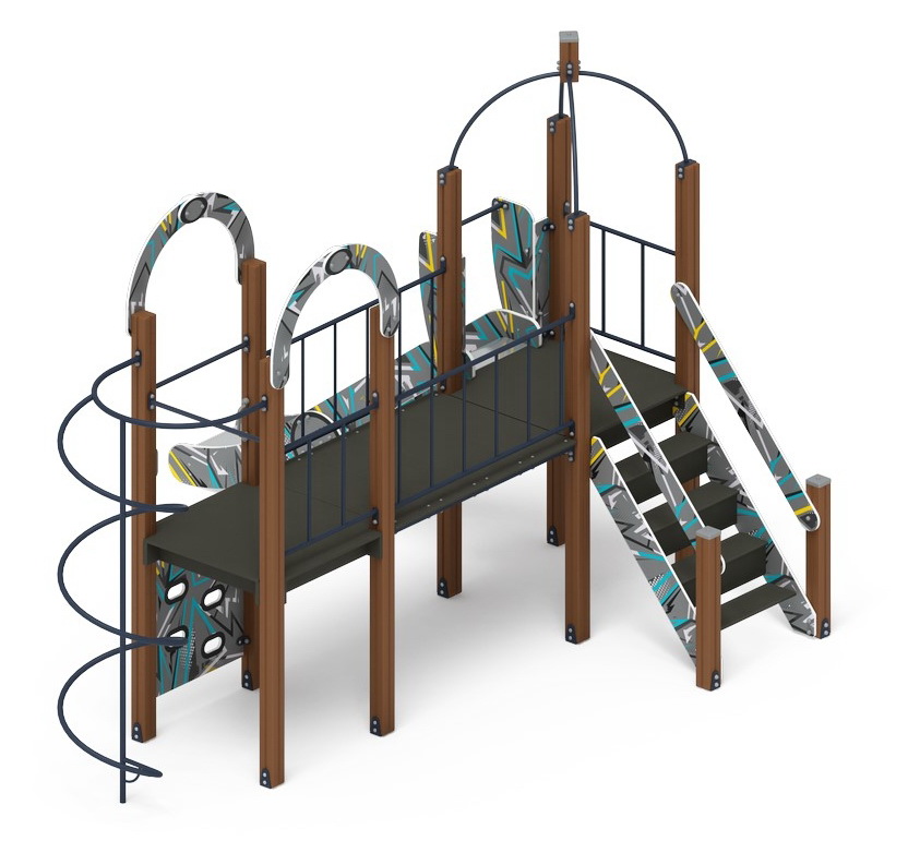 НАВИНА (Техно-голубой) детский игровой комплекс ДИК 2.09.03-01 (Н=1200)