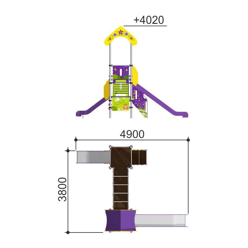 Игровой комплекс Полянка «Romana 101.07.00-01»