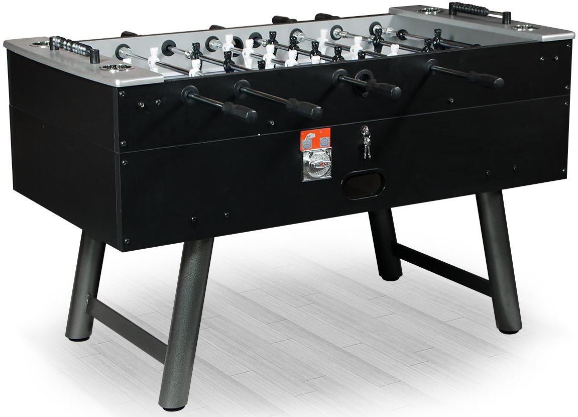 Настольный футбол (кикер) Madrid 5 ф (145 x 75 x 86 см, черный, жетоноприемник)