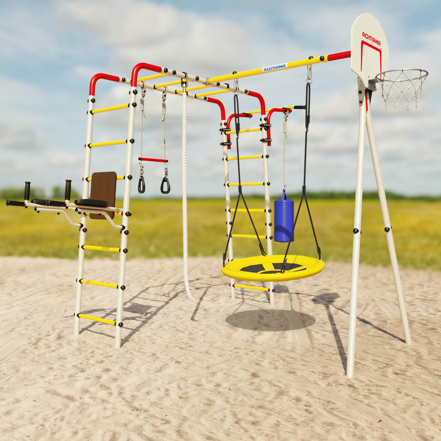 Детский спортивный комплекс для дачи FITNESS Romana 103.20.05 (качели-гнездо)