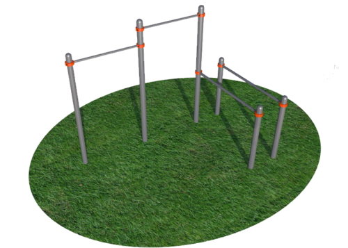 Двойной турник с брусьями СВС-76