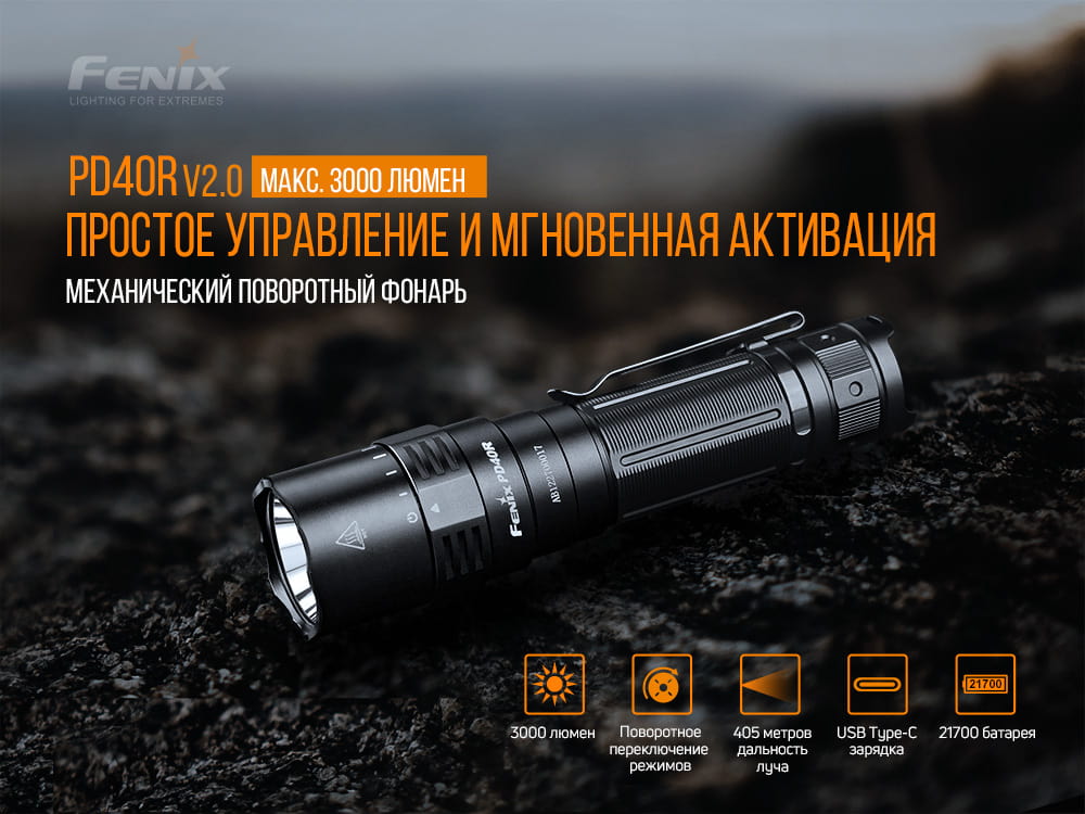 Фонарь Fenix PD40RV2.0