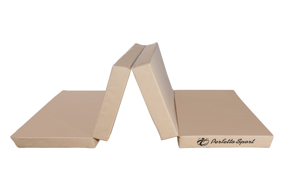 Мат № 5 (100 х 200 х 10) складной 3 сложения PERFETTO SPORT бежевый