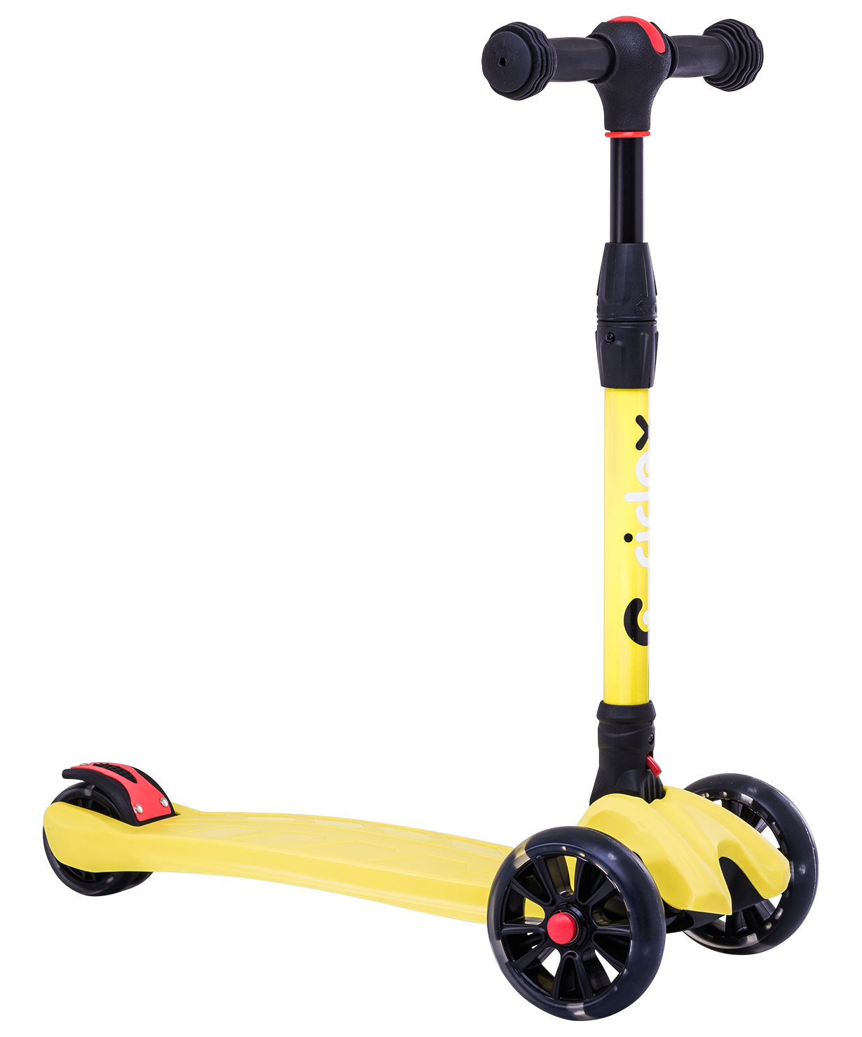 Самокат 3-колесный Stark 3D, 135/90 мм, желтый