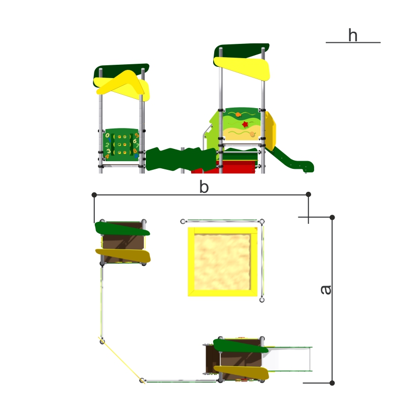 Песочный дворик с горкой «Romana 109.38.01»