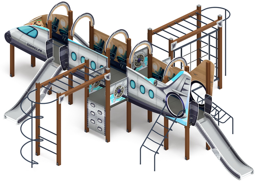 АЭРОПЛАН детский игровой комплекс ДИК 2.03.4.04-01 (H=1200)