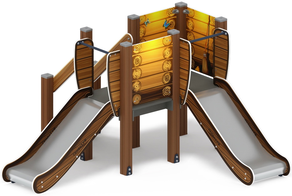 МАЛЫШ горка двойная (Н=750) ИО 41.01.02-02