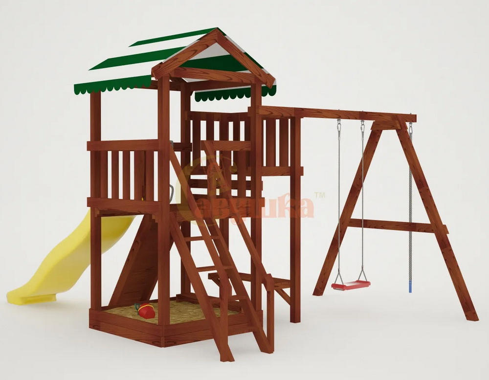 Детская площадка Савушка Мастер 1 (Махагон) 4 сезона