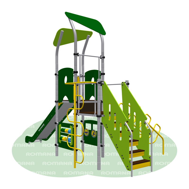 Игровой комплекс «Romana 101.03.01» зелёно/жёлтый