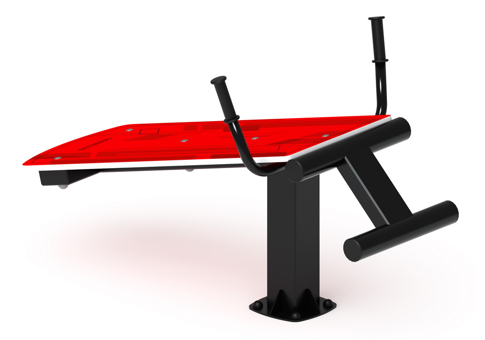 Тренажер уличный ЛАВКА ДЛЯ ПРЕССА (красный) СТ 002-11