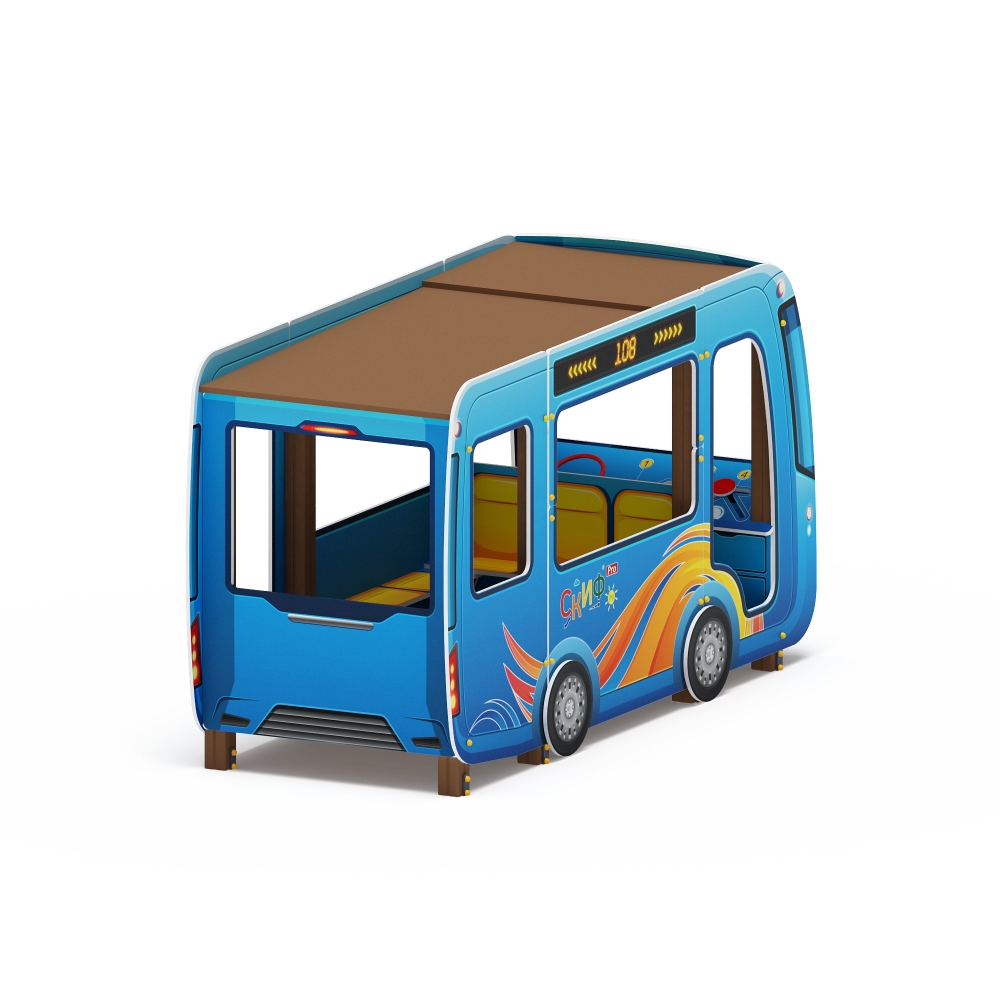 Беседка АВТОБУС для детской площадки МФ 10.03.13