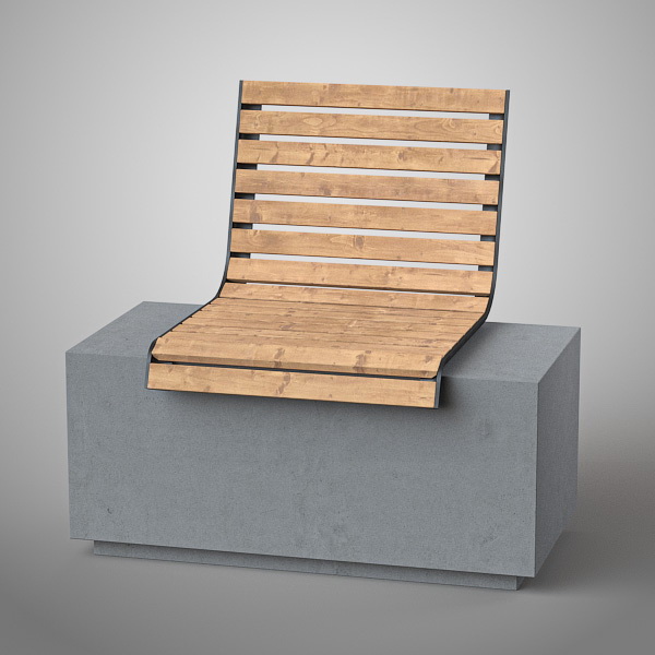 Скамья бетонная СКОЛКОВО С-56-100