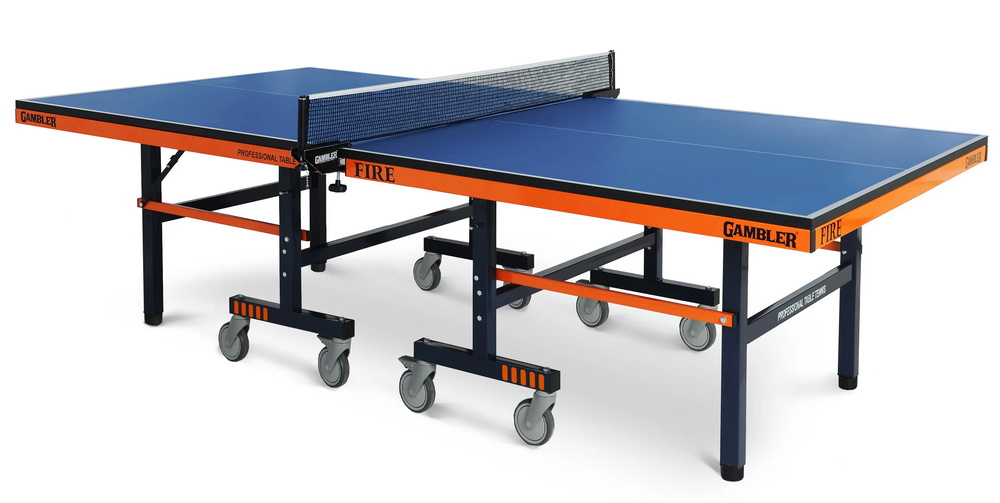 Стол теннисный GAMBLER Fire Синий (без сетки)