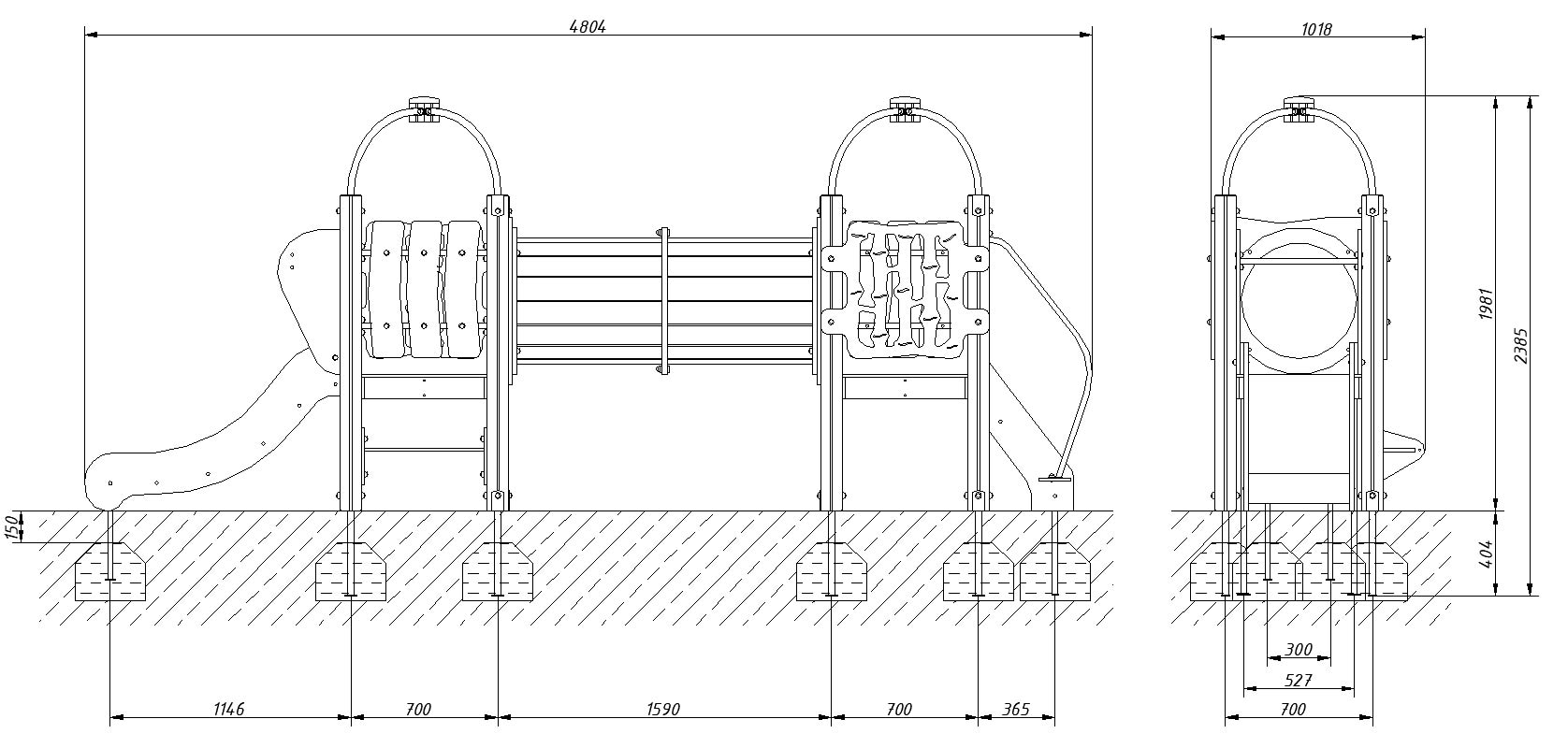 Детский игровой комплекс ZION Бурундук (КД003)