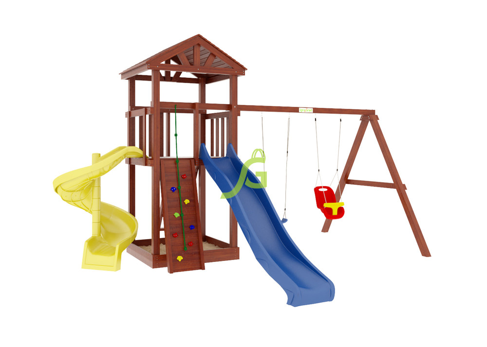 Детская площадка IgraGrad "Панда Фани + винтовая горка"