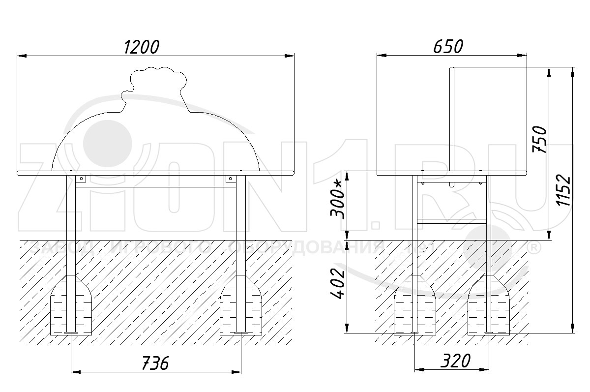 Скамейка детская ZION Курочка Ряба (СП088)