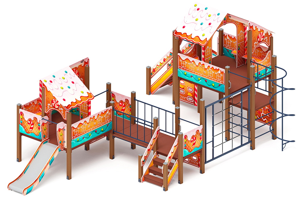 ТЕРЕМОК детский игровой комплекс ДИК 2.07.03-02 (H=1200, H=750)
