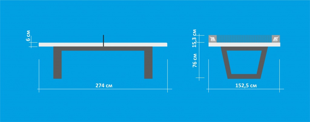 Теннисный стол START LINE City Strong Outdoor с сеткой