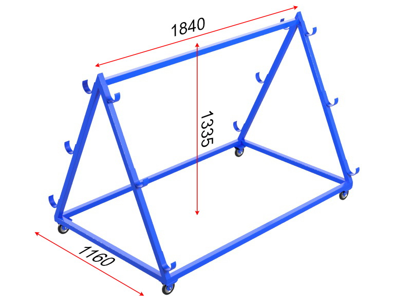 Тележка для хранения и перевозки волейбольных стоек 03.1000