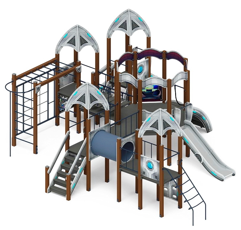 КОСМОПОРТ детский игровой комплекс ДИК 2.14.03-01 (H=750, H=1200)