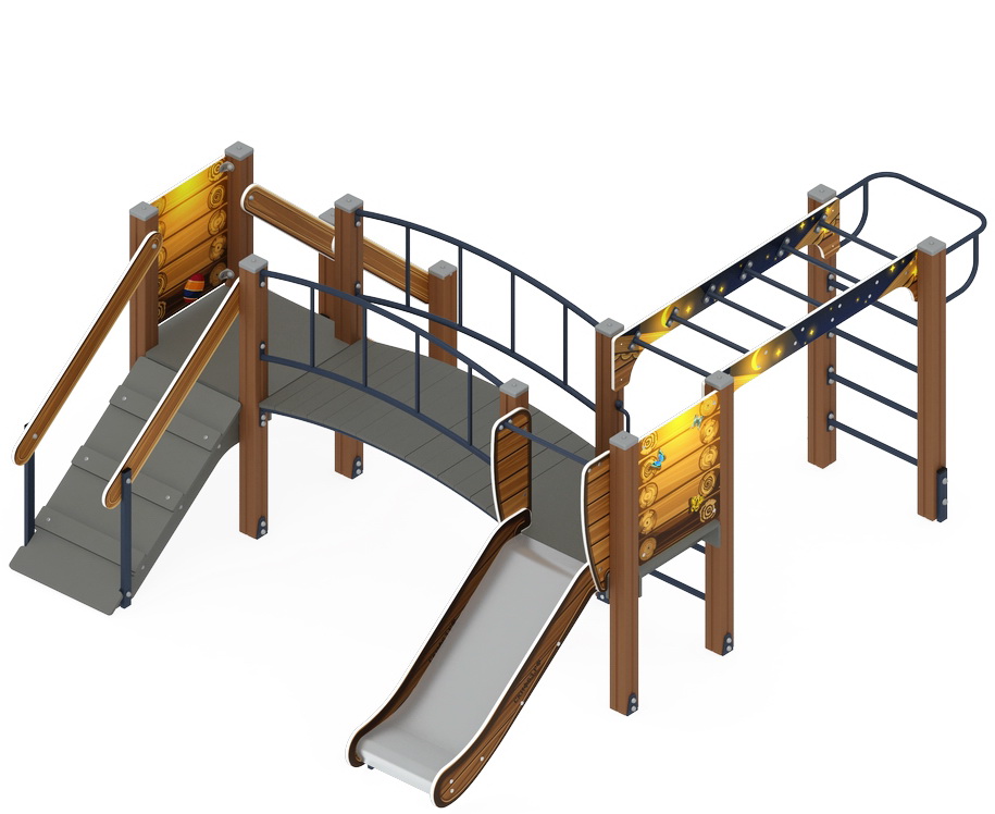 КАРАПУЗ (Эко) детский игровой комплекс ДИК 1.001.05-02 (H=750)