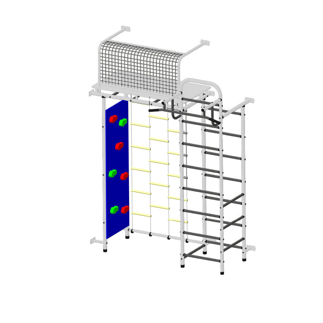 Спортивно-игровой комплекс Пионер 10Л со скалодромом сине/желтый