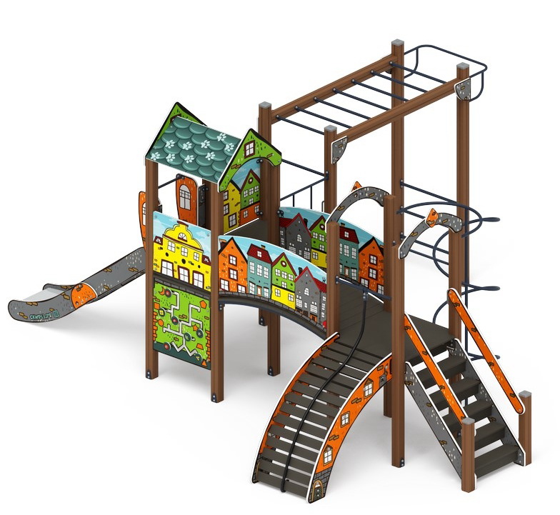 РАДА (Город) детский игровой комплекс ДИК 2.01.2.08-01 (H=1200)
