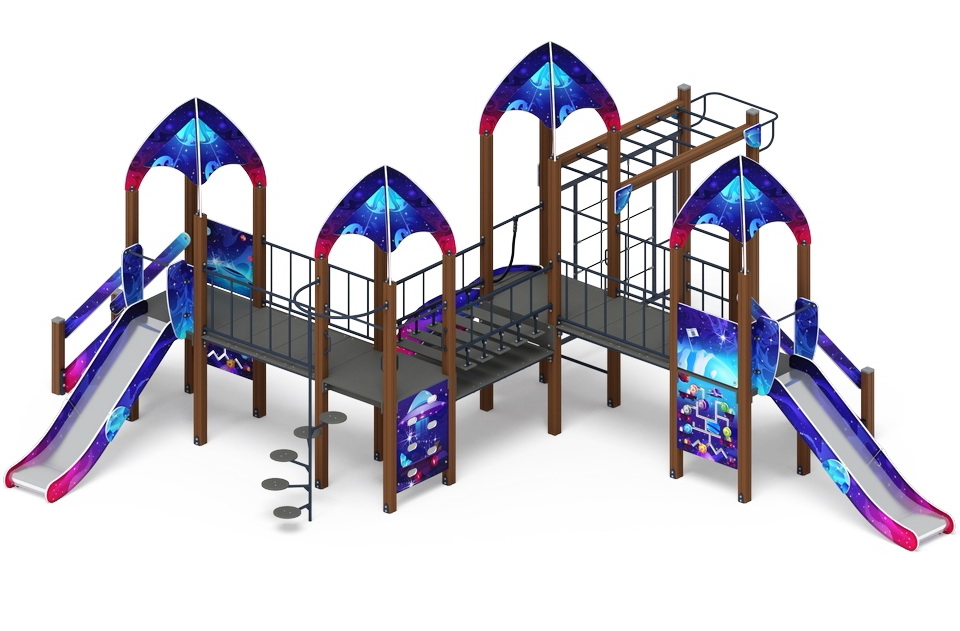 КОСМОПОРТ детский игровой комплекс ДИК 2.14.07-12 (H=1200)