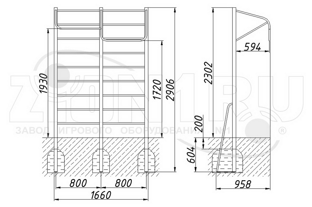 Шведская стенка ZION Чемпион (СЭ003)