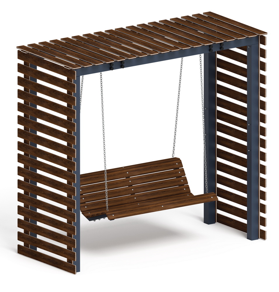 Пергола беседка с качелями МФ 78.05.01-01 /без поликарбоната/