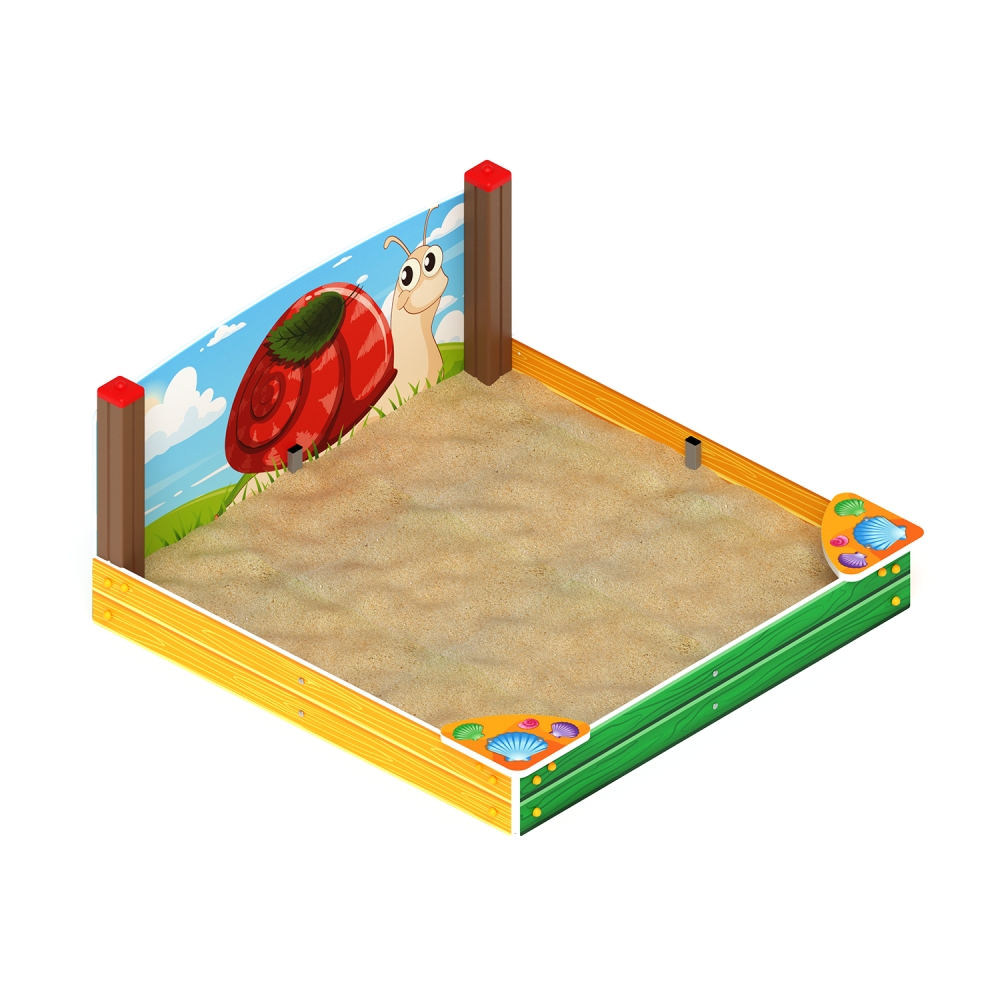 УЛИТКА песочница средняя с ограждением (ракушки) ИО 5.01.02-02