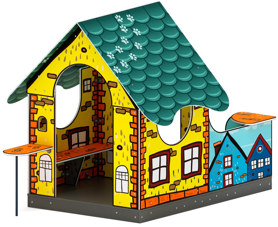 ДОМИК МИНИ тип 3 (Город) для детской площадки МФ 10.01.12-02