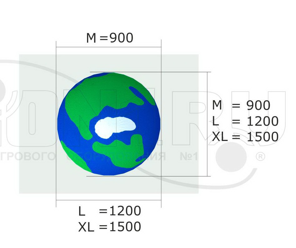 Резиновая 3D-фигура ZION Планета (для парков и детских площадок)