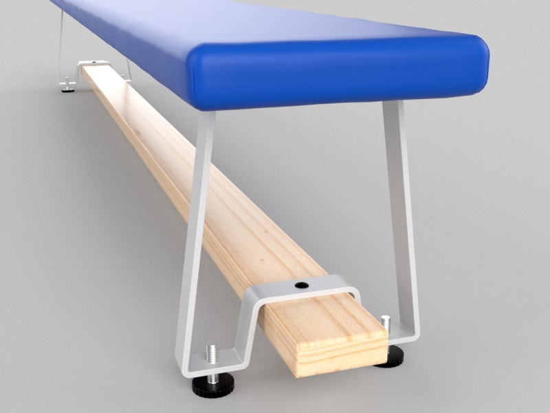 Скамейка гимнастическая полумягкая с металлическими ножками (04.303.1)