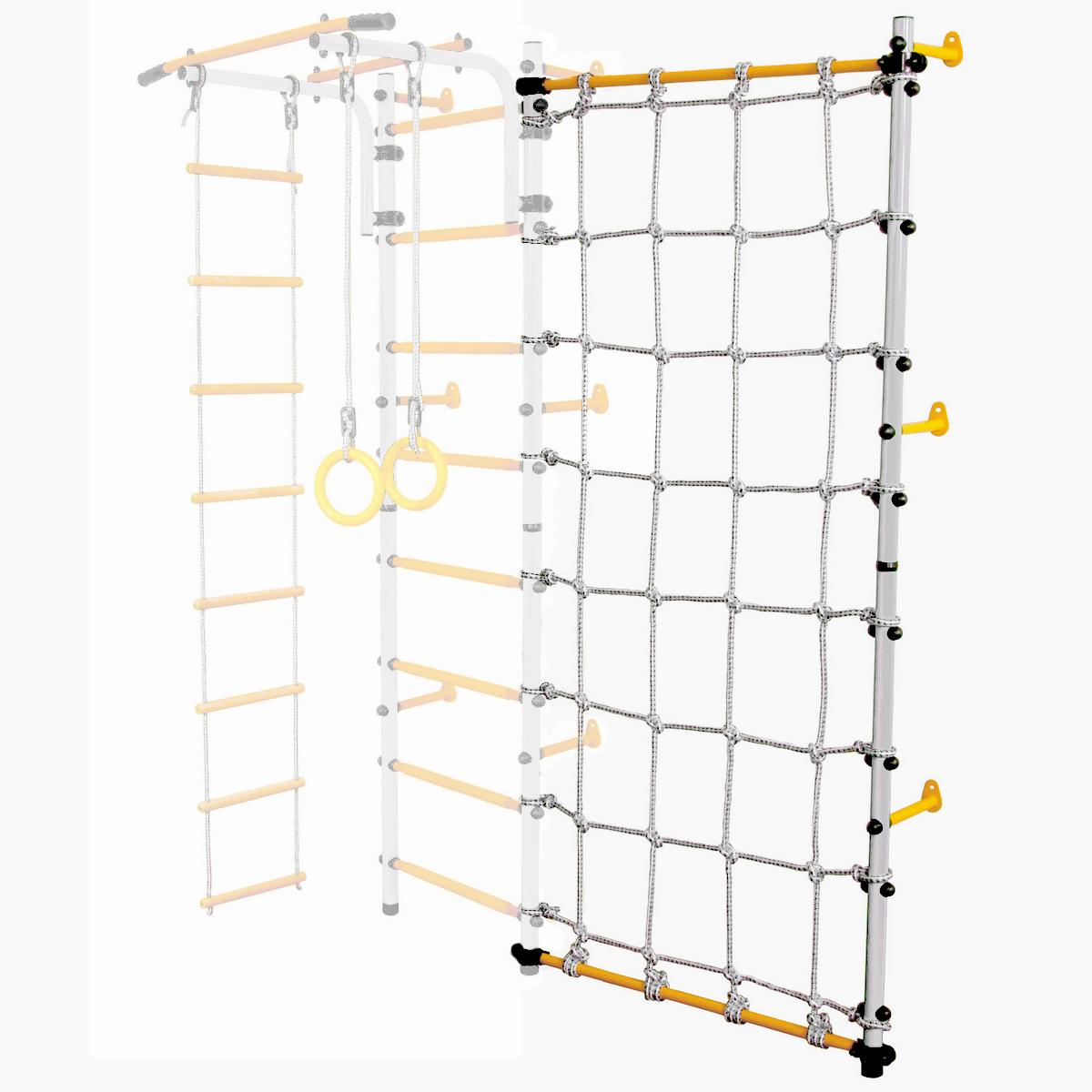 Стойка-сетка Юный Атлет "Пристенная" белый
