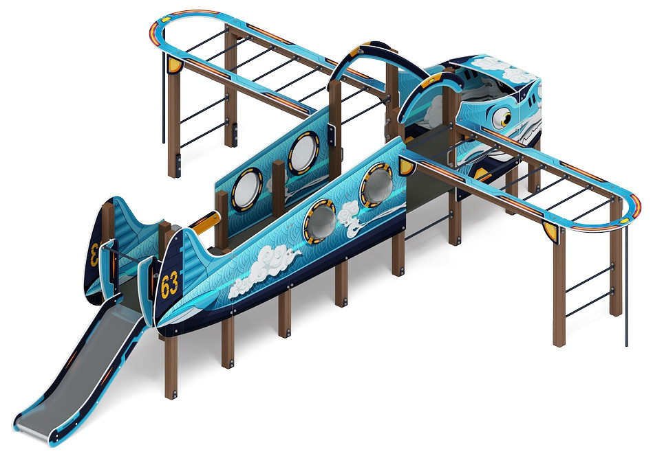 АЭРОПЛАН (Дракон) детский игровой комплекс ДИК 1.03.4.01-01.C (H=900)