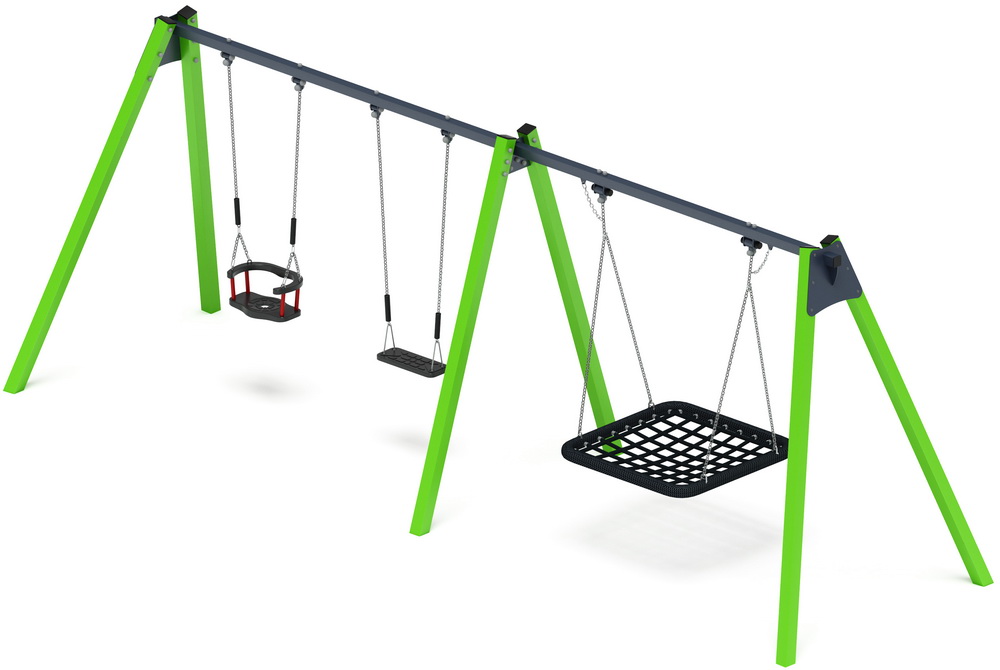 Качели М3 тройные ИО 13.М.06.03.01.01-02 (зеленые)
