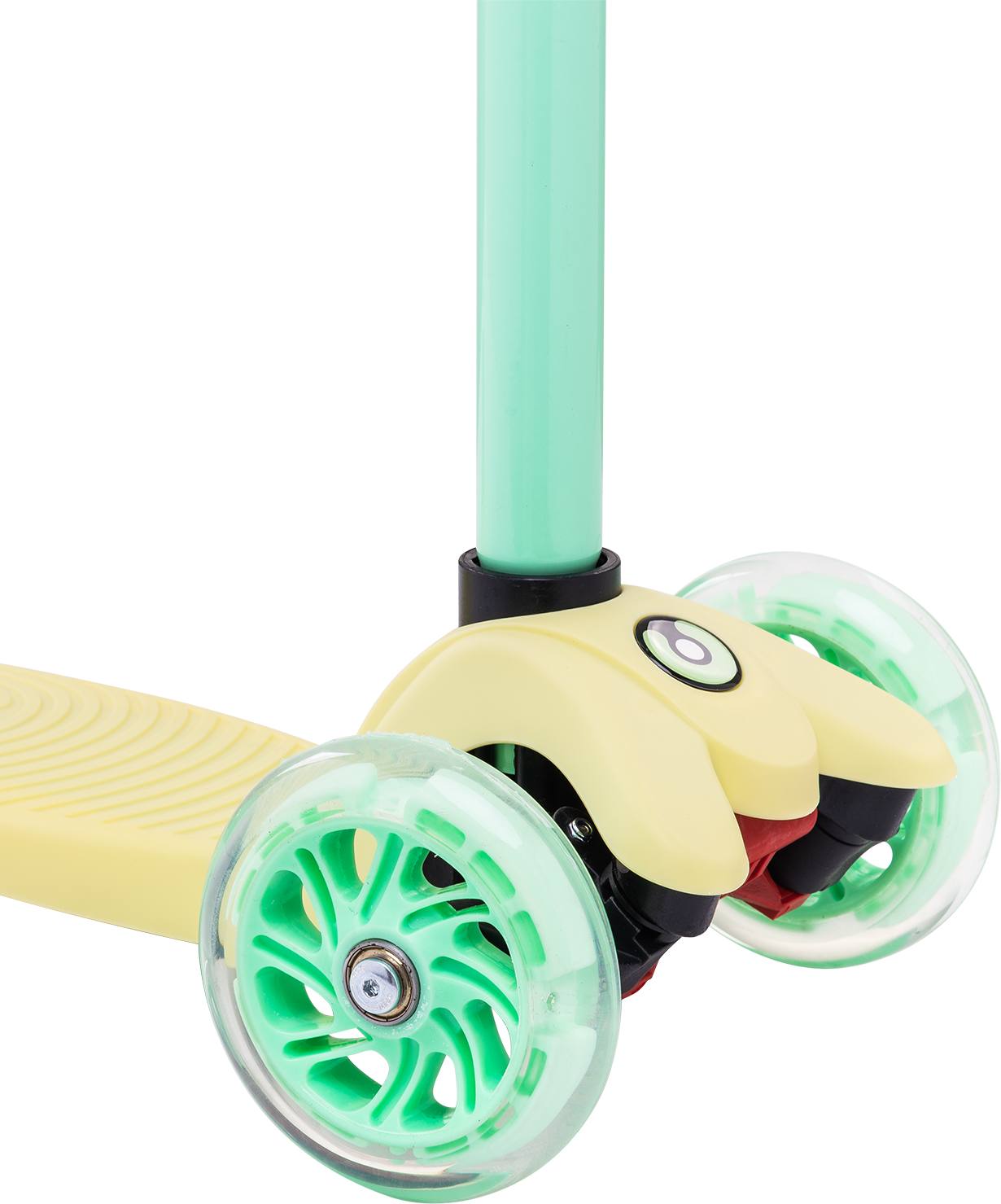 Самокат 3-колесный Snappy 3D, 120/80 мм, желтый/мятный