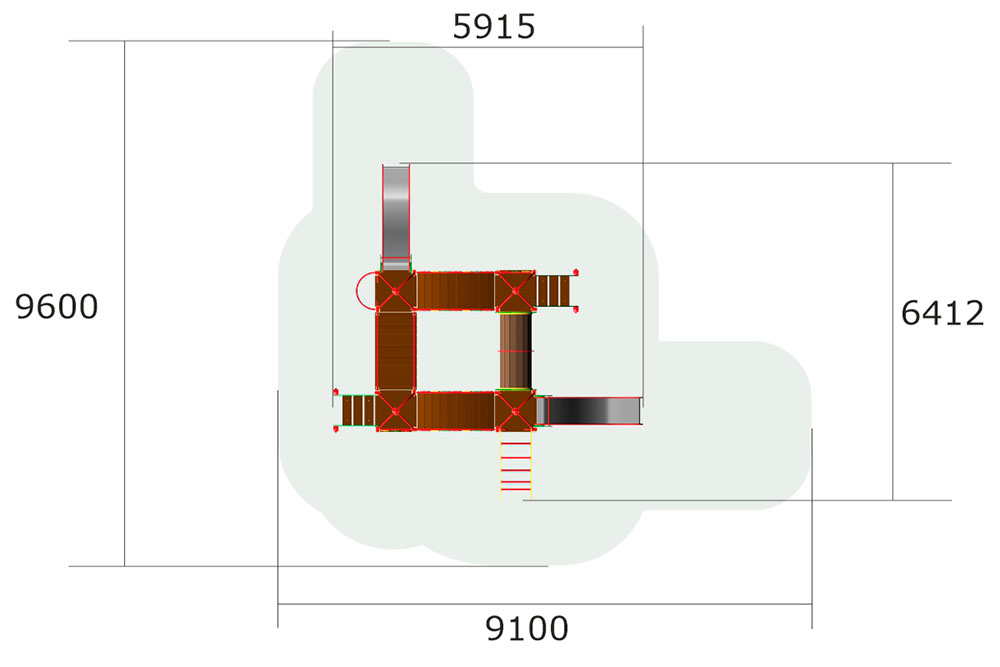 Детский игровой комплекс ZION Медовый барсук (КД080)