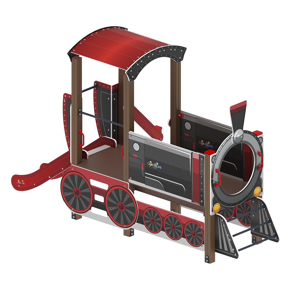 ПАРОВОЗИК (черный) детский игровой комплекс ДИК 1.03.5.01-02 (H=750)