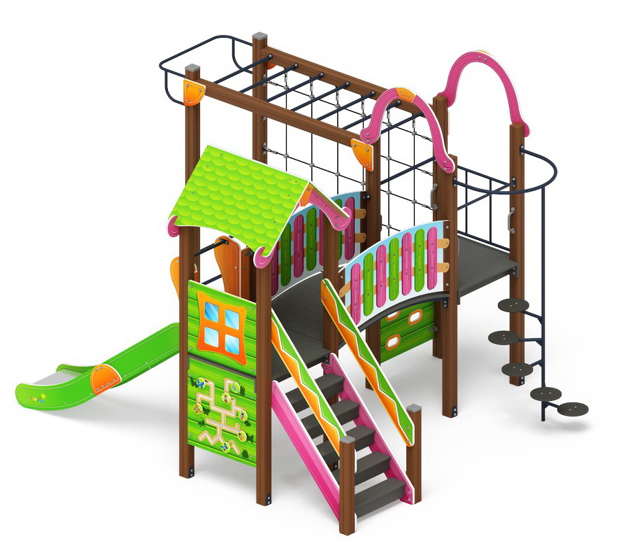 ЛУКОМОРЬЕ детский игровой комплекс ДИК 2.25.06-11.С (Н=1200)