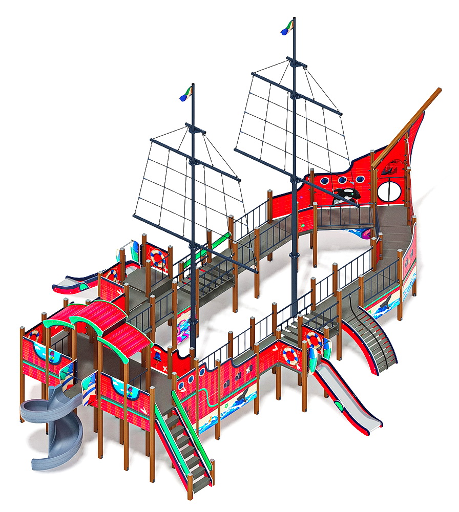 ФЛАГМАН детский игровой комплекс ДИК 2.03.3.03-10 (H=1200, H=1500, H=2000)