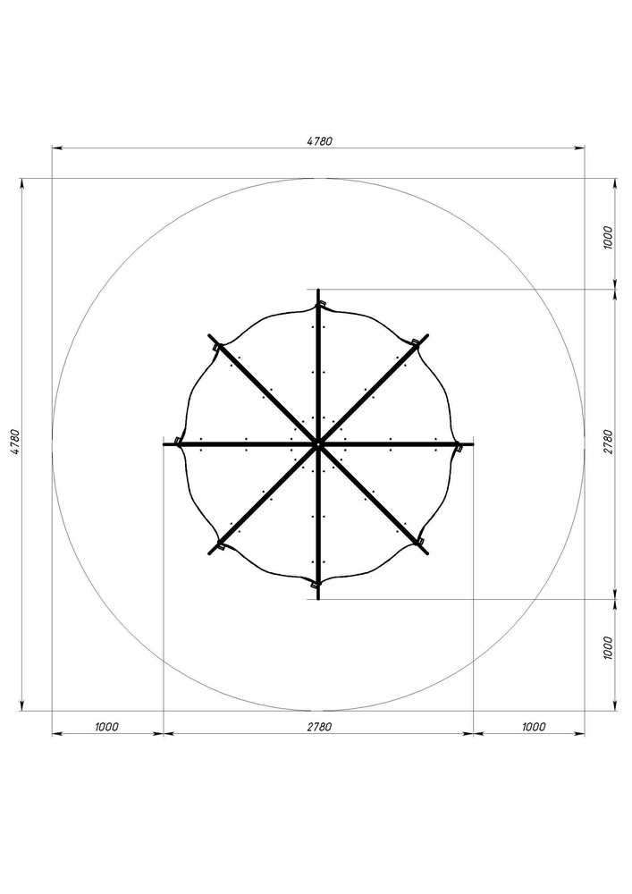 Беседка-пагода КАРНАВАЛ (Шапито) для детской площадки МФ 10.22.01-01