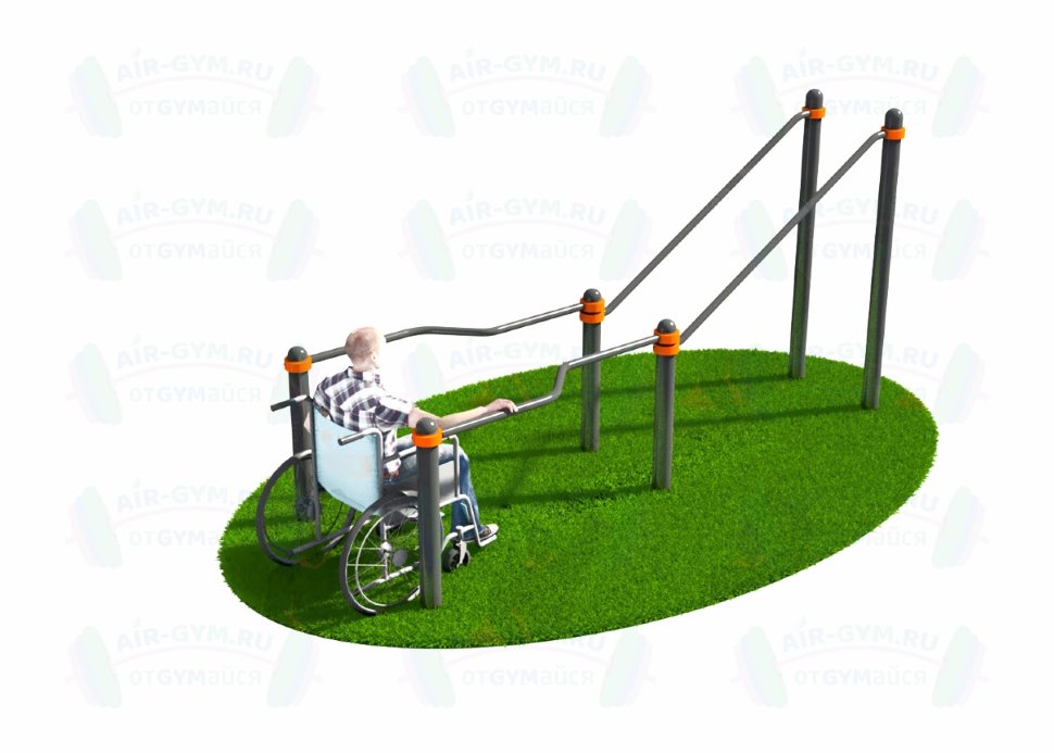 Брусья двойные в подъем с подъездом для колясочников СВС-132