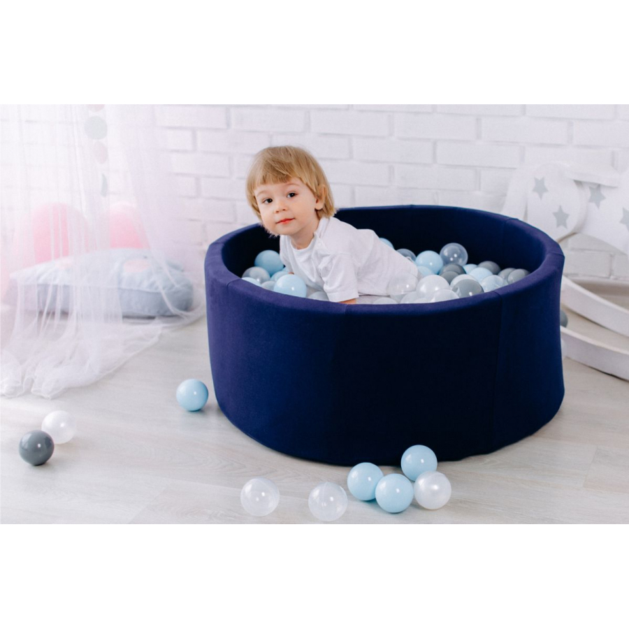 Детский сухой бассейн Romana Airpool (Темно-синий + 100 шаров)