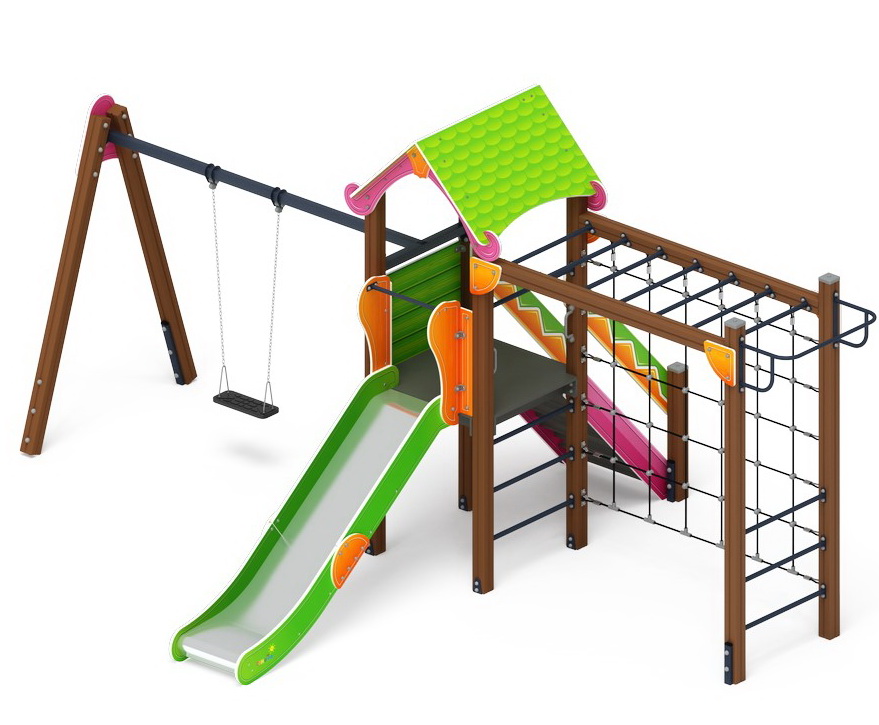 ЛУКОМОРЬЕ детский игровой комплекс ДИК 2.25.03-01.С (Н=1200)