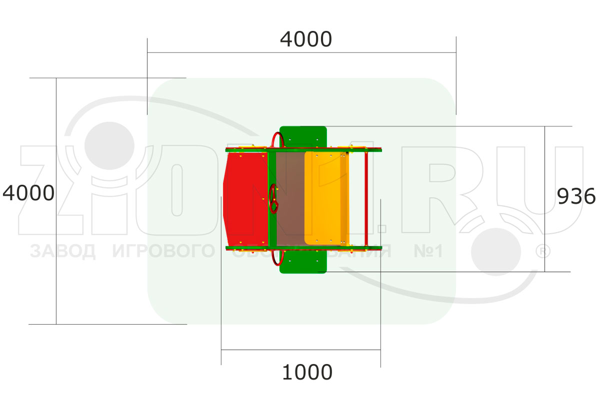 Качалка на двух пружинах ZION Джип