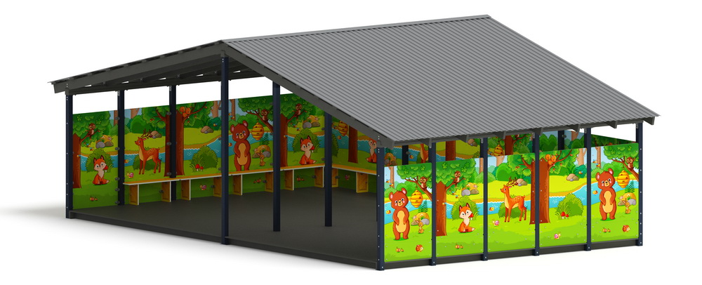 Теневой навес (Полянка) МФ 70.8.5-07