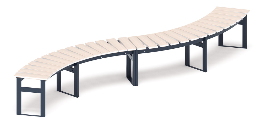 Модульная скамья радиальная (беленый дуб) МФ 42.01.20-01